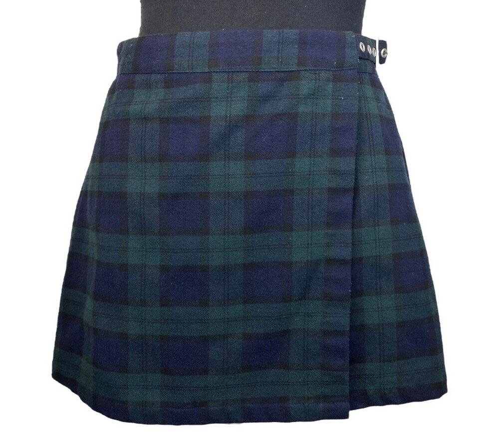 Brandy Melville John Galt Schoolgirl Plaid Mini Wrap Skirt